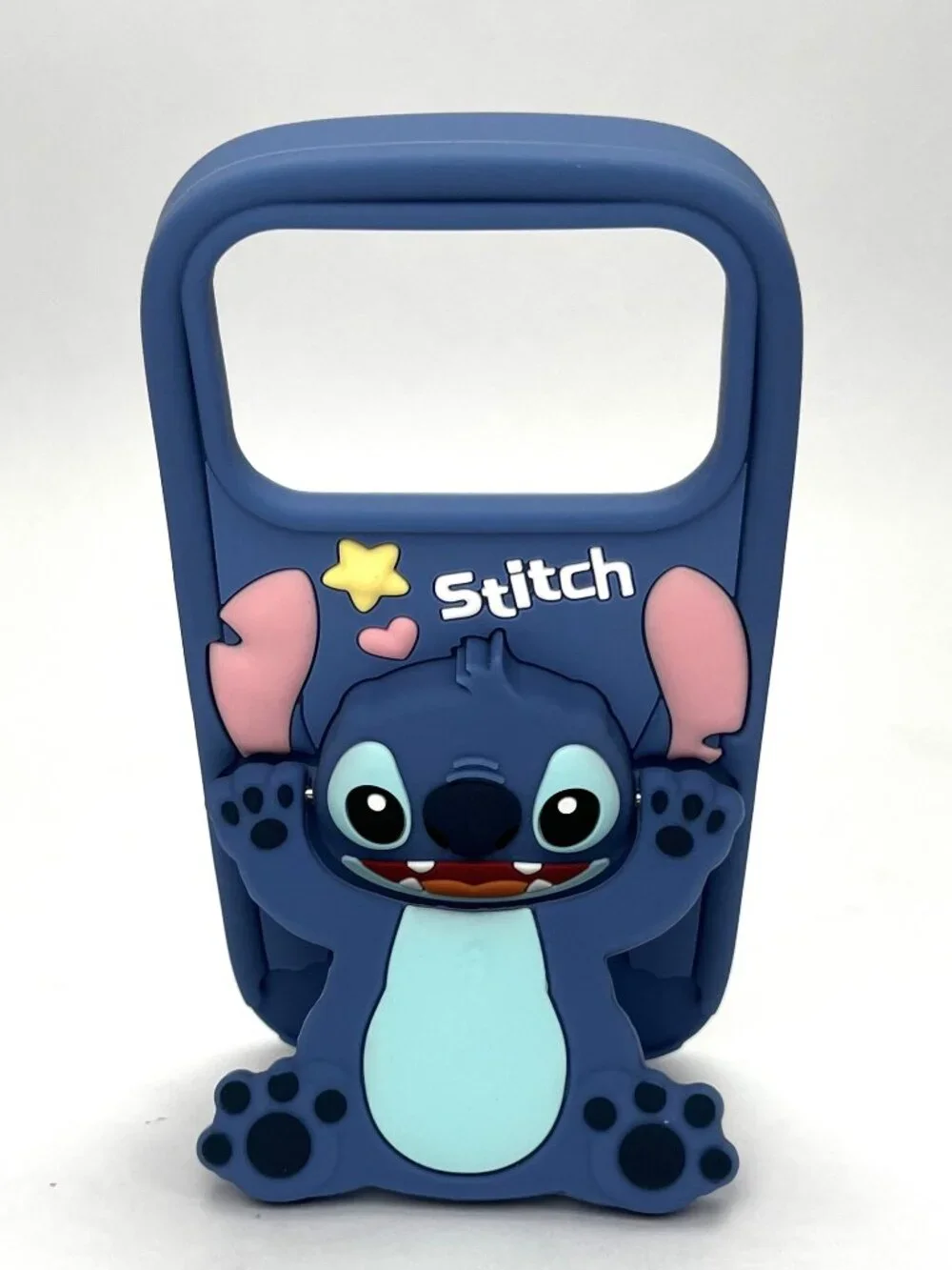 Lilo&Stitch Phone Case-iPhone 17 Pro -Telescopic Stand&Mirror -3D Silicone Cover